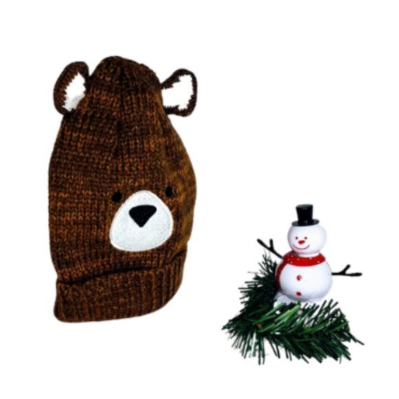 #K7 Brown Bear Winter Hat - Picture 3 of 6